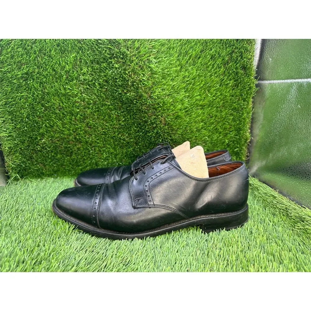 Allen Edmonds Clifton 3308 Derby Dress Shoes Men's 7.5 Black Leather Cap Toe